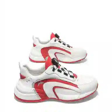 哥仑步 休闲百搭 减震耐磨 低帮 老爹鞋 男款 白红