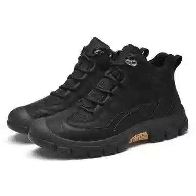 公牛氏邸 牛皮革 保暖耐磨 厚底防滑 工装休闲 中筒 户外靴