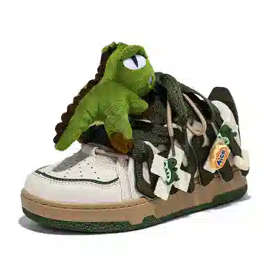 【618好价毕业季送礼】 艾米与麦麦 公仔系列面包鞋 超纤皮 小恐龙 潮流小众 防滑耐磨透气 低帮 板鞋 男女同款