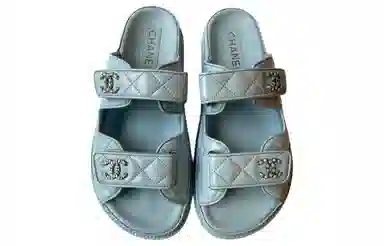 Chanel Slide Sandals Blue