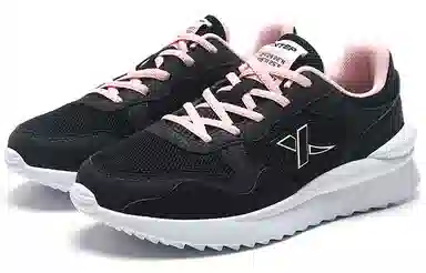 特步 舒适 耐磨减震透气 低帮 运动休闲鞋 女款 黑