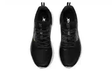 特步 舒适防滑耐磨 低帮 休闲跑步鞋 男款 黑黄绿