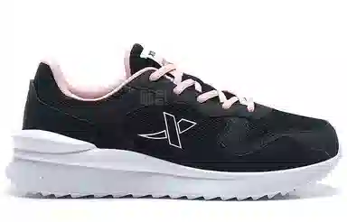 特步 舒适 耐磨减震透气 低帮 运动休闲鞋 女款 黑