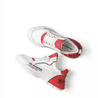 哥仑步 舒适轻便 减震耐磨透气 低帮 生活休闲鞋 男款 白红