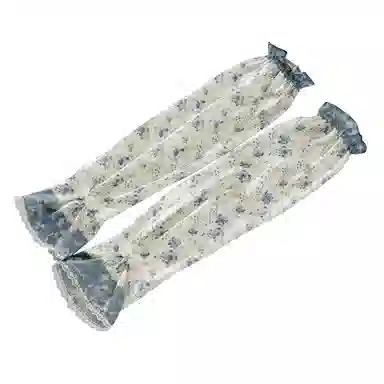 红豆 春夏缎面印花宽松复古遮阳袖套 桑蚕丝 防晒袖 女款