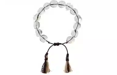 石头记 助学业 氛围感白月光 小众精致通勤百搭天然 白水晶 手串 男女同款情侣款