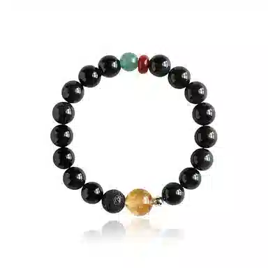 【佳偶天成 I 矢志不渝】 永恒旋律 增财增情 情比金坚 新中式国风转运珠 精致浪漫小众设计高级感日常百搭好运 黑曜石 手串 男女同款情侣款