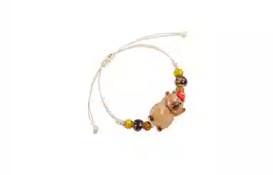 【可爱到融化】 迎百宝 童心萌趣 叠叠乐转运珠小熊治愈玩偶水豚 织物 手绳 男女同款情侣款