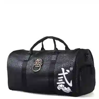 Chusan Lion Head Embroidered Gym Bag
