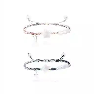 【挚爱永恒 I 佳偶天成】 永恒旋律 浪漫精致清新多巴胺星月小众设计高级感编织 个性轻奢大气时尚日常百搭时尚 树脂 手绳 男女同款情侣款