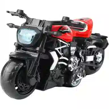 格薇拉 合金回力摩托车塑料赛车 成品模型