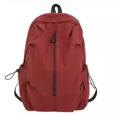 南潇湘 工装机能百搭个性运动街头 尼龙 双肩包 常规 男女同款情侣款 米白色/黑色/酒红色/卡其色/绿色