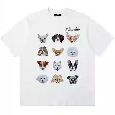 K411 Vintage Embroidered Dog Logo T-Shirt