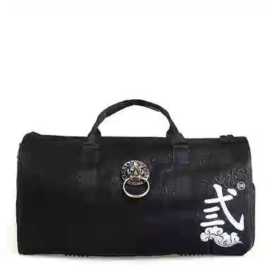 Chusan Lion Head Embroidered Gym Bag