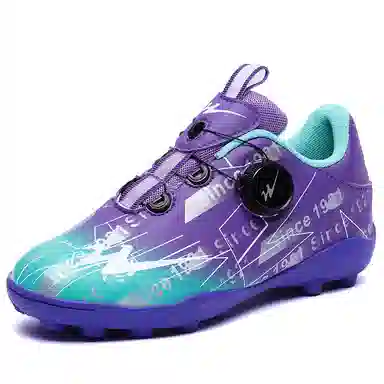 双星 人造草坪 减震防滑耐磨防水透气包裹性支撑轻便回弹 足球鞋 女款 紫蓝