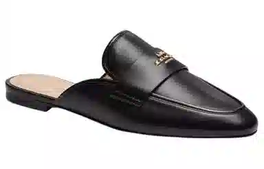 COACH Slip-On Flat Sandals Black