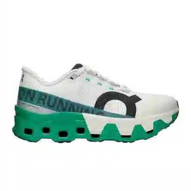 On Cloudmonster White Green Black