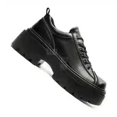 卡奇奥蒂 超纤皮 厚底增高高级感 日系复古 大头 休闲鞋 男款 黑色
