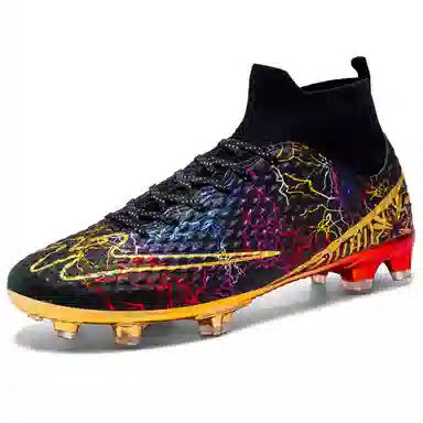 双星八特 舒适百搭 防滑减震耐磨 足球鞋 男女同款 黑色