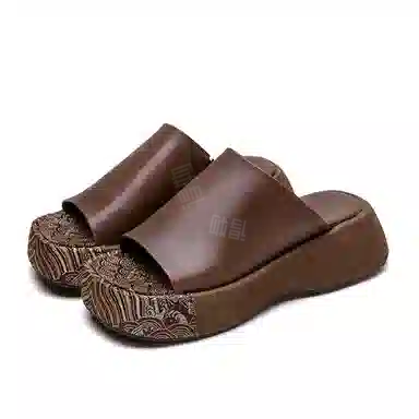 Jiezhou Retro Embroidered Slides