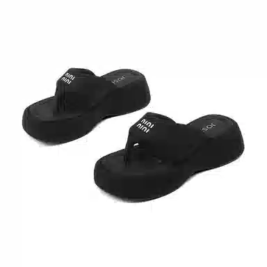 卓诗尼 简约百搭 橡胶底 防滑人字拖鞋 女款