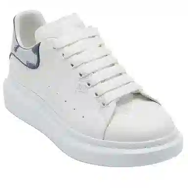 Alexander McQueen Round Toe Lace-Up Sneakers White