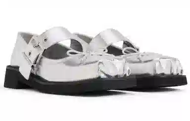 CHARLES&KEITH Mary Jane Silver/Black