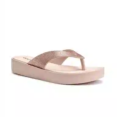 罗敷 厚底外出防滑简约时尚夹趾人字拖鞋 女款