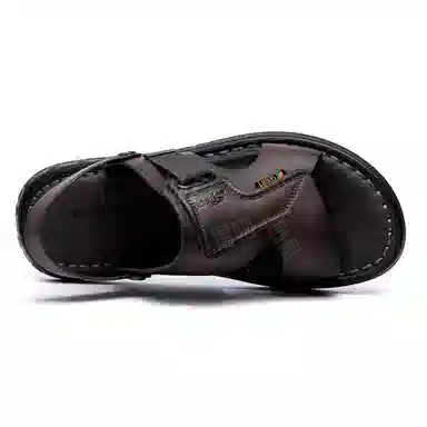 圣大骑士 头层牛皮 舒适百搭 沙滩凉鞋 男款