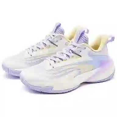 Jordan Low Basketball Shoes Women's Purple White Yellow