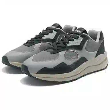 特步 光年 舒适百搭 耐磨轻便 低帮 生活休闲鞋 男款 灰黑