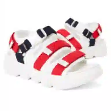 探路者 户外防滑透气涉水 沙滩凉鞋 女款 白红蓝