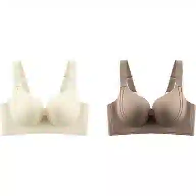 欧迪芬 大胸显小舒适百搭薄款纯色文胸 女款 组合装