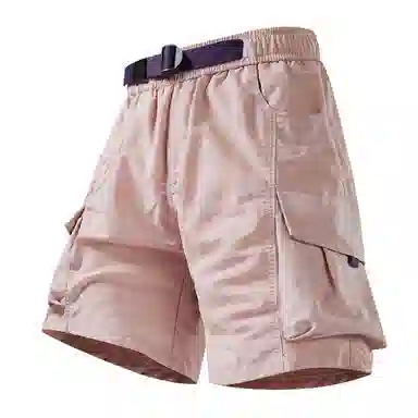 稻草人 工装薄款美式潮牌外穿运动五分休闲短裤 男女同款