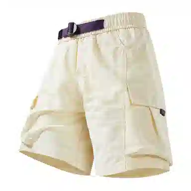 稻草人 工装薄款美式潮牌外穿运动五分休闲短裤 男女同款