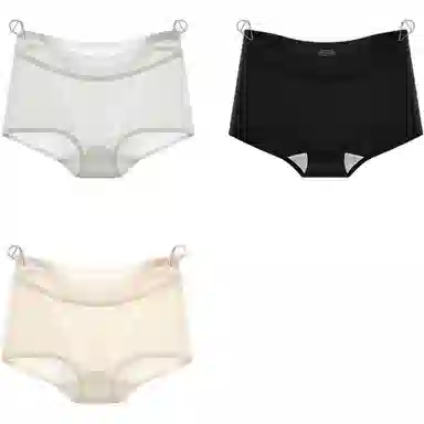 欧迪芬 冰丝超薄抗菌简约中腰内裤 女款 组合装