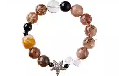 石头记 招财多宝海星财源滚滚暴富招财进宝转运事业时来运转 好运天然 多色水晶 手串 男女同款情侣款