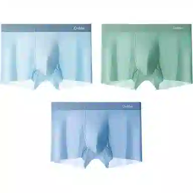 欧迪芬 冰丝四角透气纯色简约平角裤中腰内裤 男款