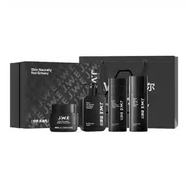 爵威尔 男士温泉水乳洁面玩酷护肤礼盒 控油除螨清洁补水水润清爽保湿油肌专研 温泉水乳+除螨洗面奶+香水/素颜霜/面霜