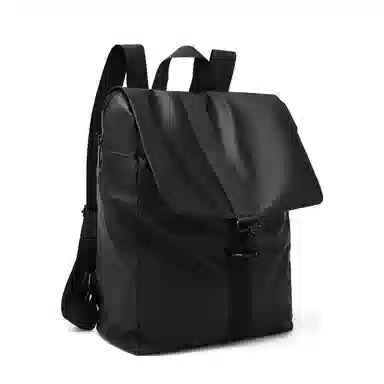 老人头 潮酷大容量百搭简约设计休闲百搭通勤 织物 双肩包 常规 男款 黑色