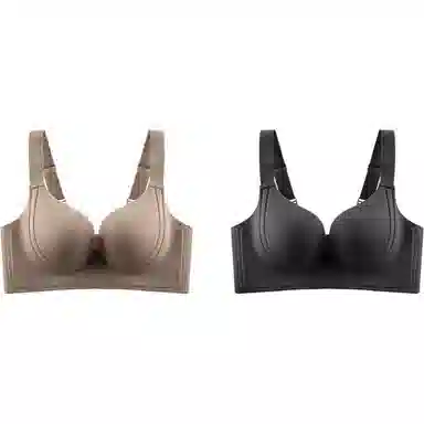 欧迪芬 大胸显小舒适百搭薄款纯色文胸 女款 组合装