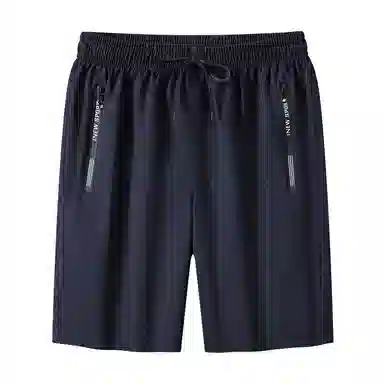 沐诚阳译 夏季冰爽凉感四面弹外穿五分裤休闲大裤衩速干沙滩裤运动短裤 男款