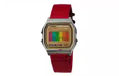 Casio A158WEA-9 Redline Gold