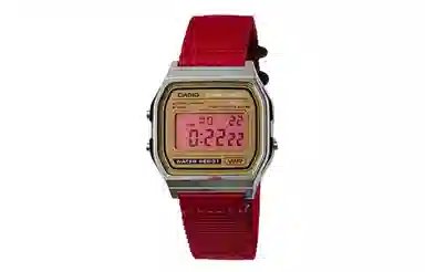 Casio A158WEA-9 Redline Gold