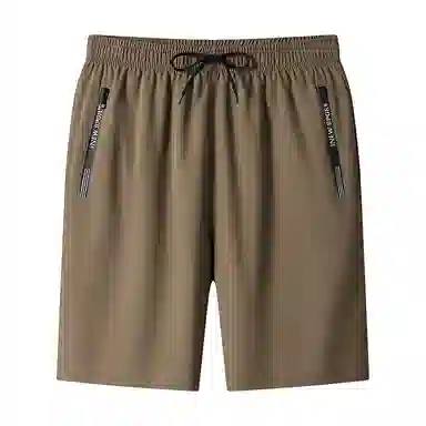 沐诚阳译 夏季冰爽凉感四面弹外穿五分裤休闲大裤衩速干沙滩裤运动短裤 男款