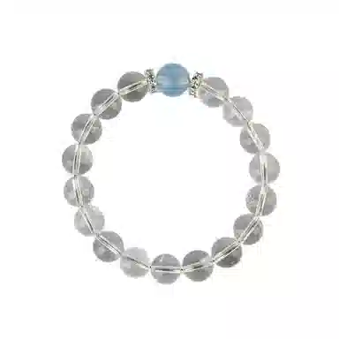 遇点 经典圆珠好运气质优雅高贵小众高级感设计天然 白水晶 手串 女款