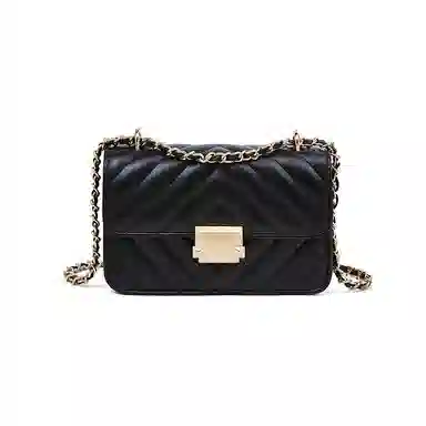 老人头 小香风菱格气质简约时尚 合成革 单肩包 女款 多色