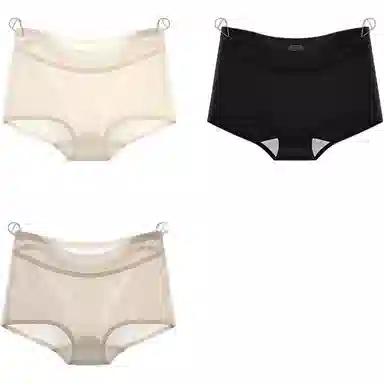 欧迪芬 冰丝超薄抗菌简约中腰内裤 女款 组合装