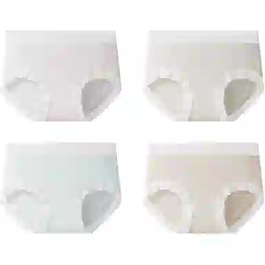 欧迪芬 桑蚕丝抑菌莫代尔简约三角中腰内裤 女款 组合装