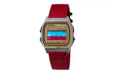 Casio A158WEA-9 Redline Gold